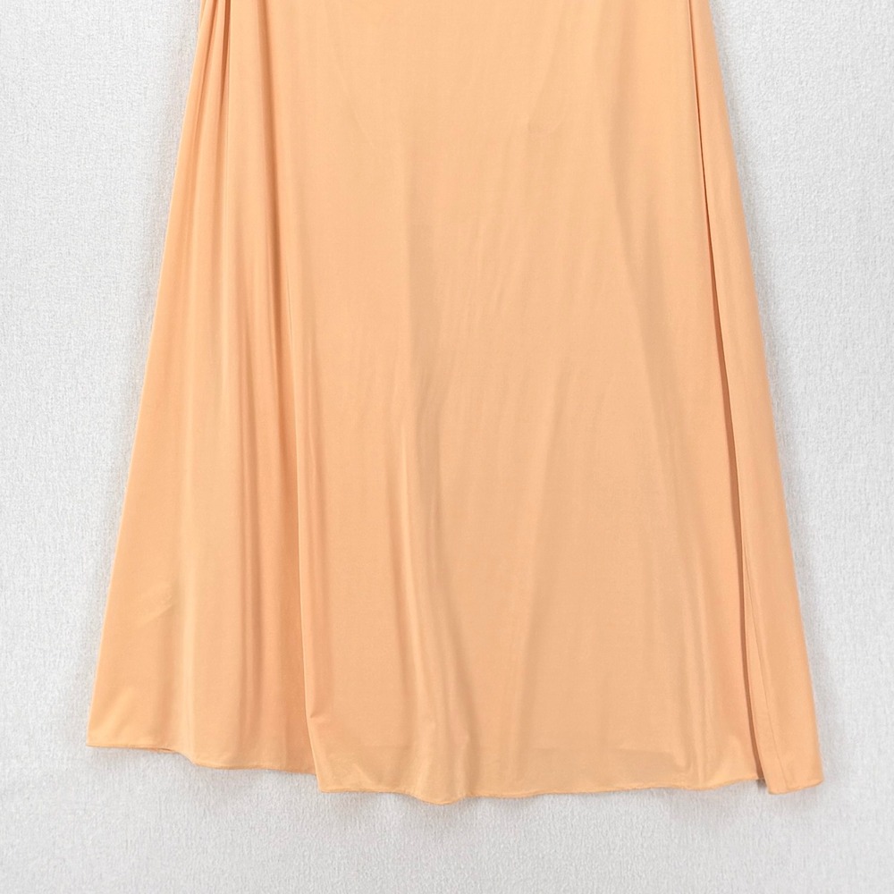 ROSETTA GETTY Ruched Cutout Maxi Dress Women 10 Peach Orange Gown Party Cocktail - Picture 12 of 16